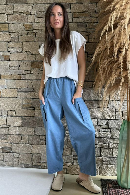 Juno Soft-Stretch Barrel Jean Light